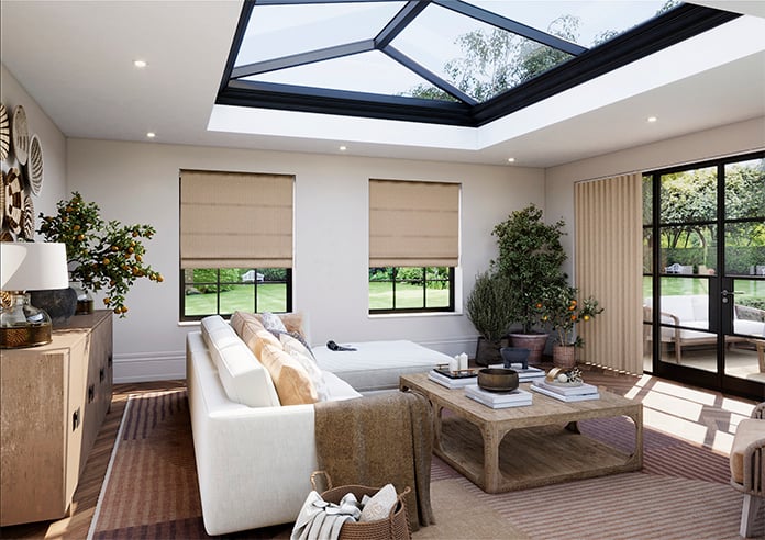 Laguna Weave, Orange Spice - Roman Blind - Image 6